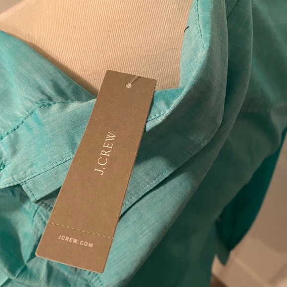Brand new J. Crew NWT. Turquoise button down. - Picture 5 of 5